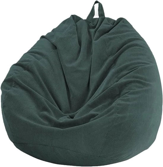 Cuscino in corduroy in forma di cuscino a forma di poltrona - Verde scuro 100x120cm
