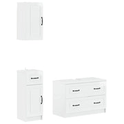 Set di armadietti da bagno in 3 pezzi UTRECHT Bianco Lucido 3417814