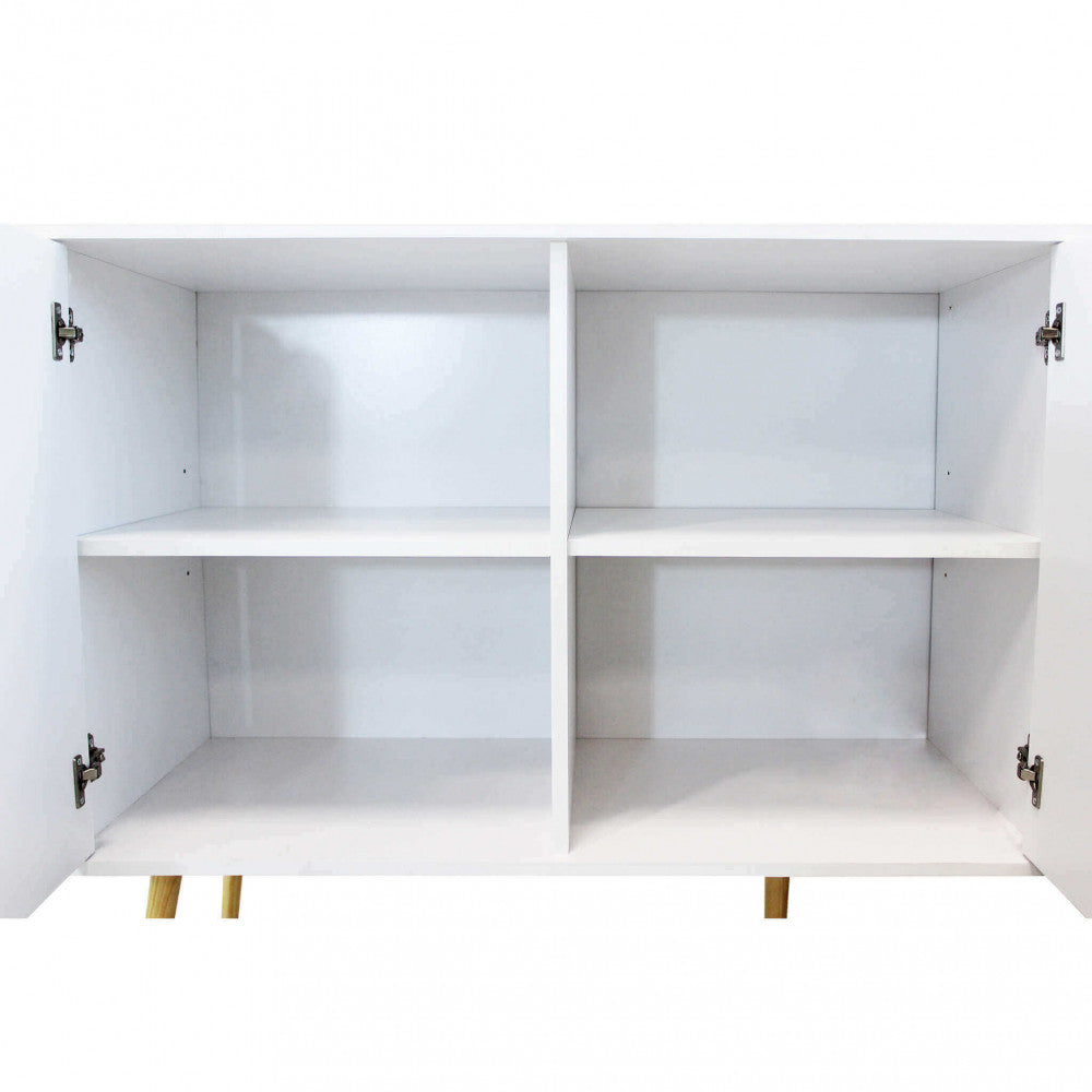 Mobile Bradley 147x39x82 h cm in Legno Bianco