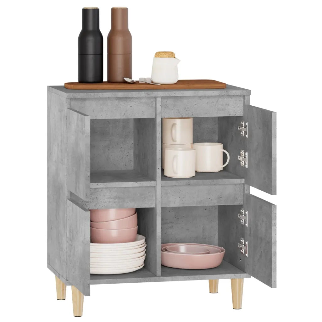 Credenza-Buffet-Armadio da cucina Grigio Cemento 60x35x70 cm in Legno Multistrato 306211