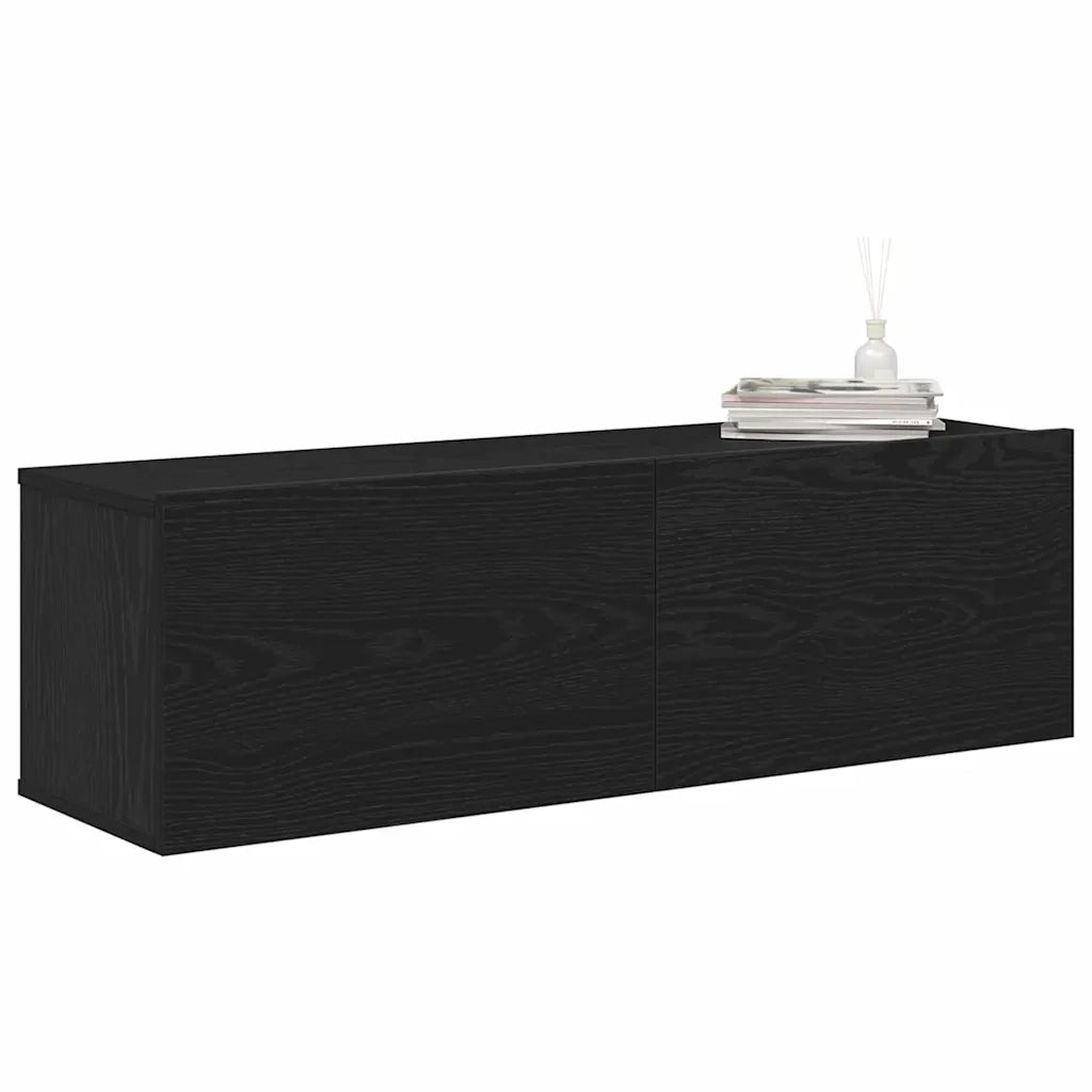 Mobile TV 2 pz-Mobile per TV-Credenza TV Nero 100 x 30 x 30 cm Legno multistrato