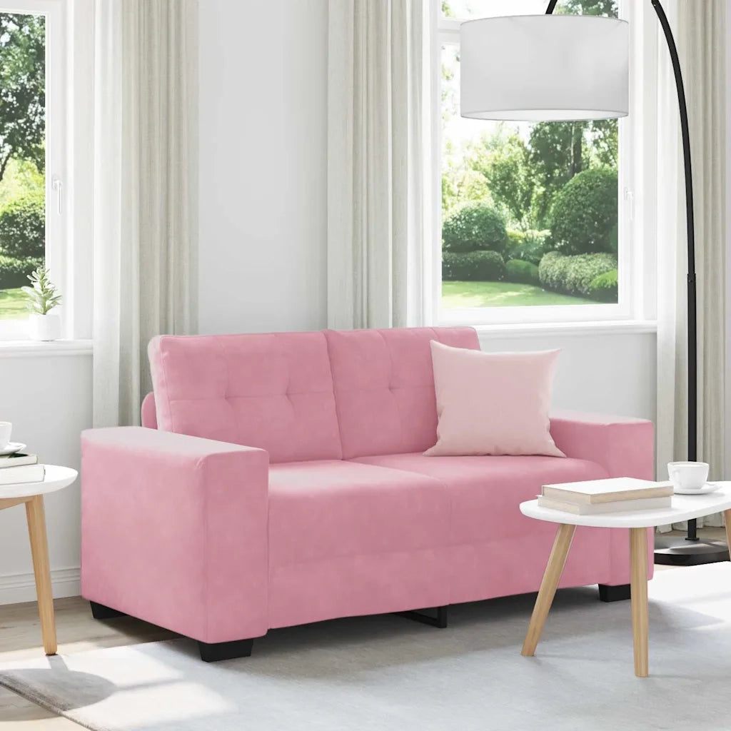 vidaXL Divano Divanetto Rosa 120 cm in Velluto