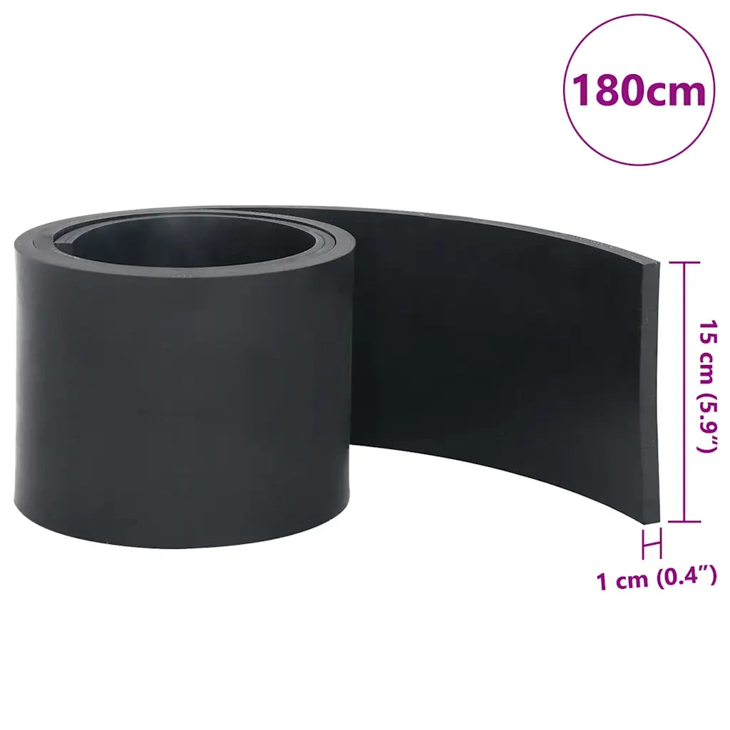 Bordo in Gomma per Spazzaneve Nero 180x15x1 cm CFW2727310