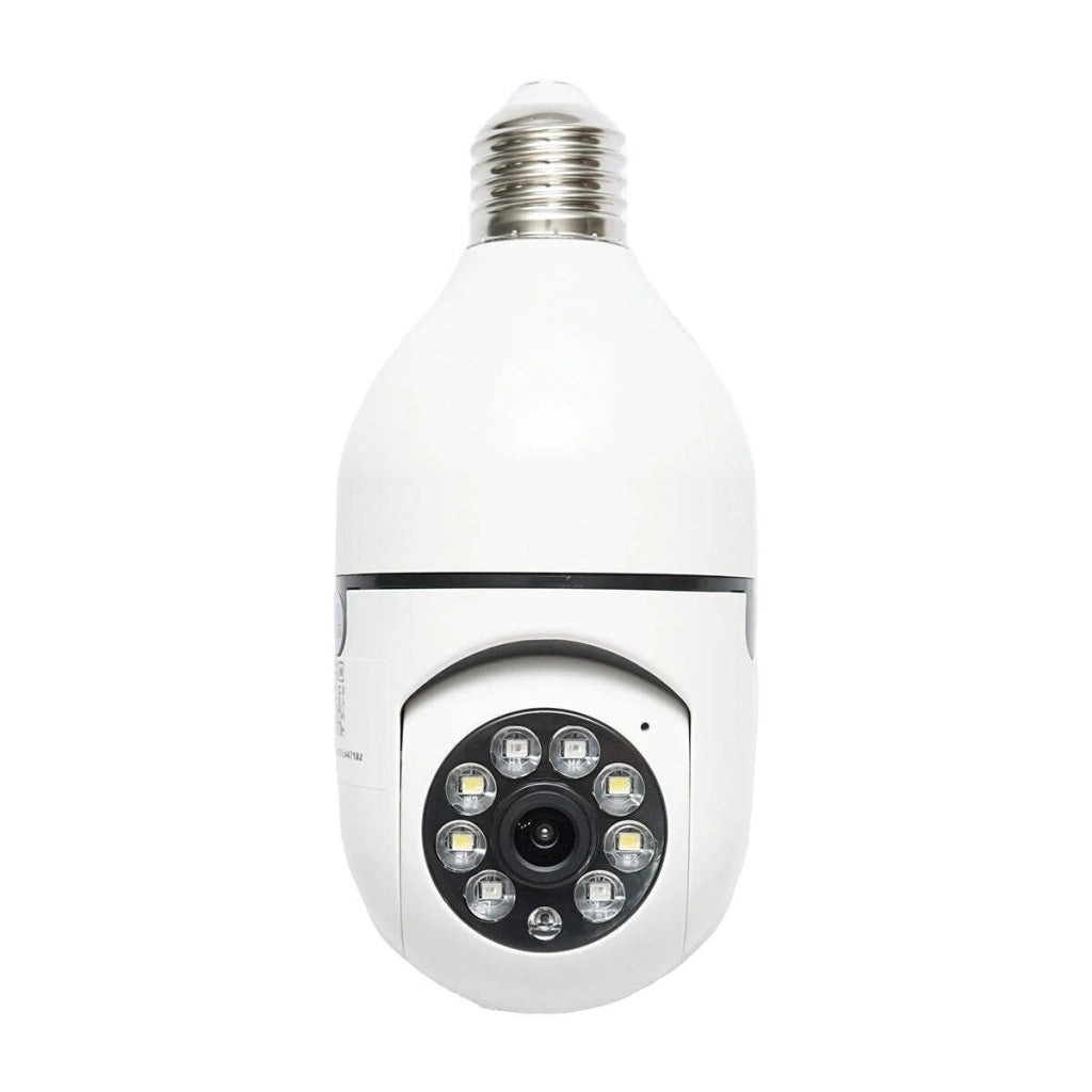 Telecamera di videosorveglianza PTZ con lampadina intelligente, WIFI 2.4G 1080P, tipo lampadina E27 con sensore di movimento e applicazione Tuya