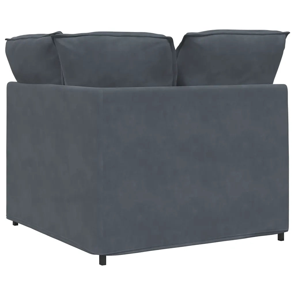 Modulo Angolare Divano Modulare con Cuscini Grigio Scuro 100 cm CFW2020980