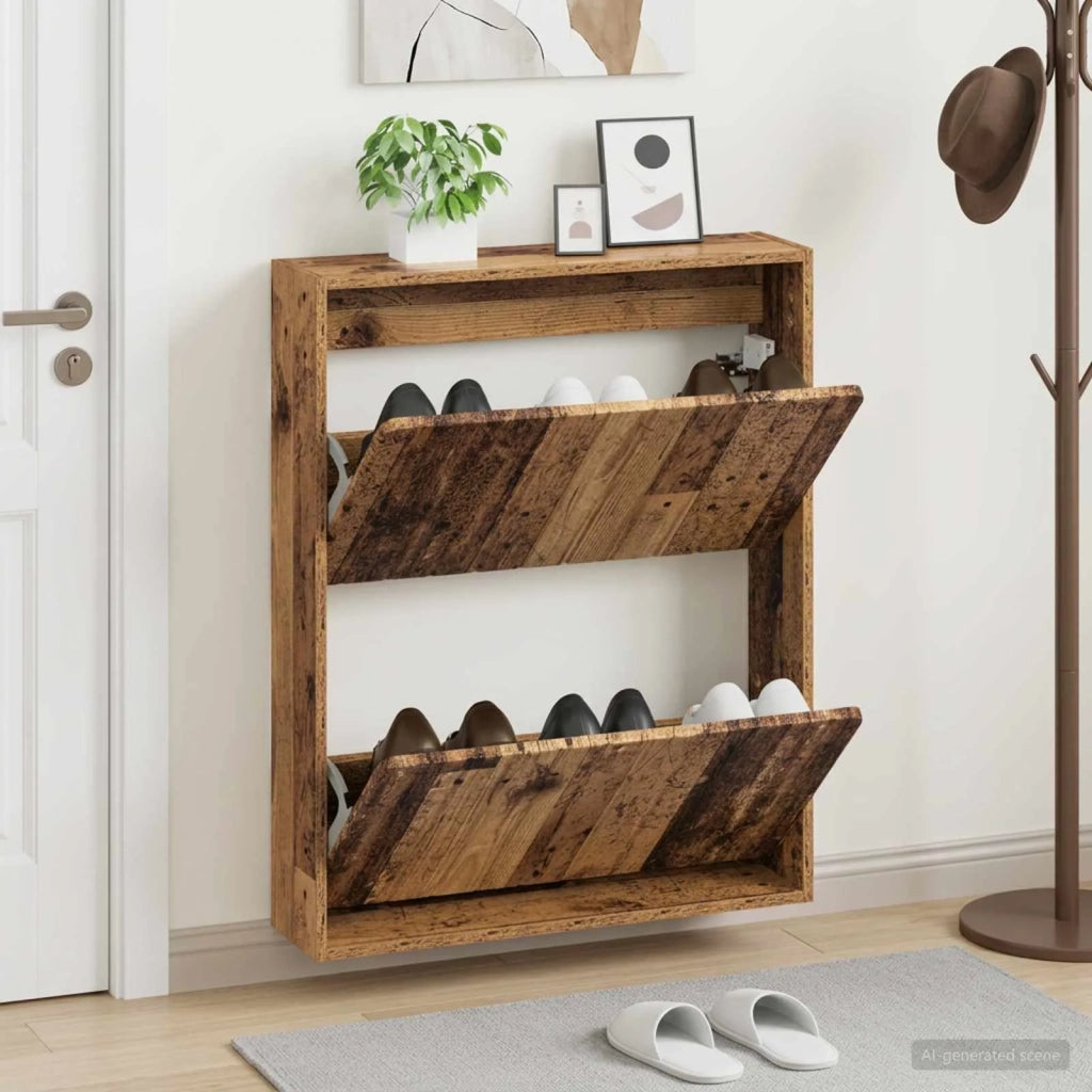 Mobiletto per Scarpe da Muro ZWOLLE 71 x 17 x 86 cm 896423