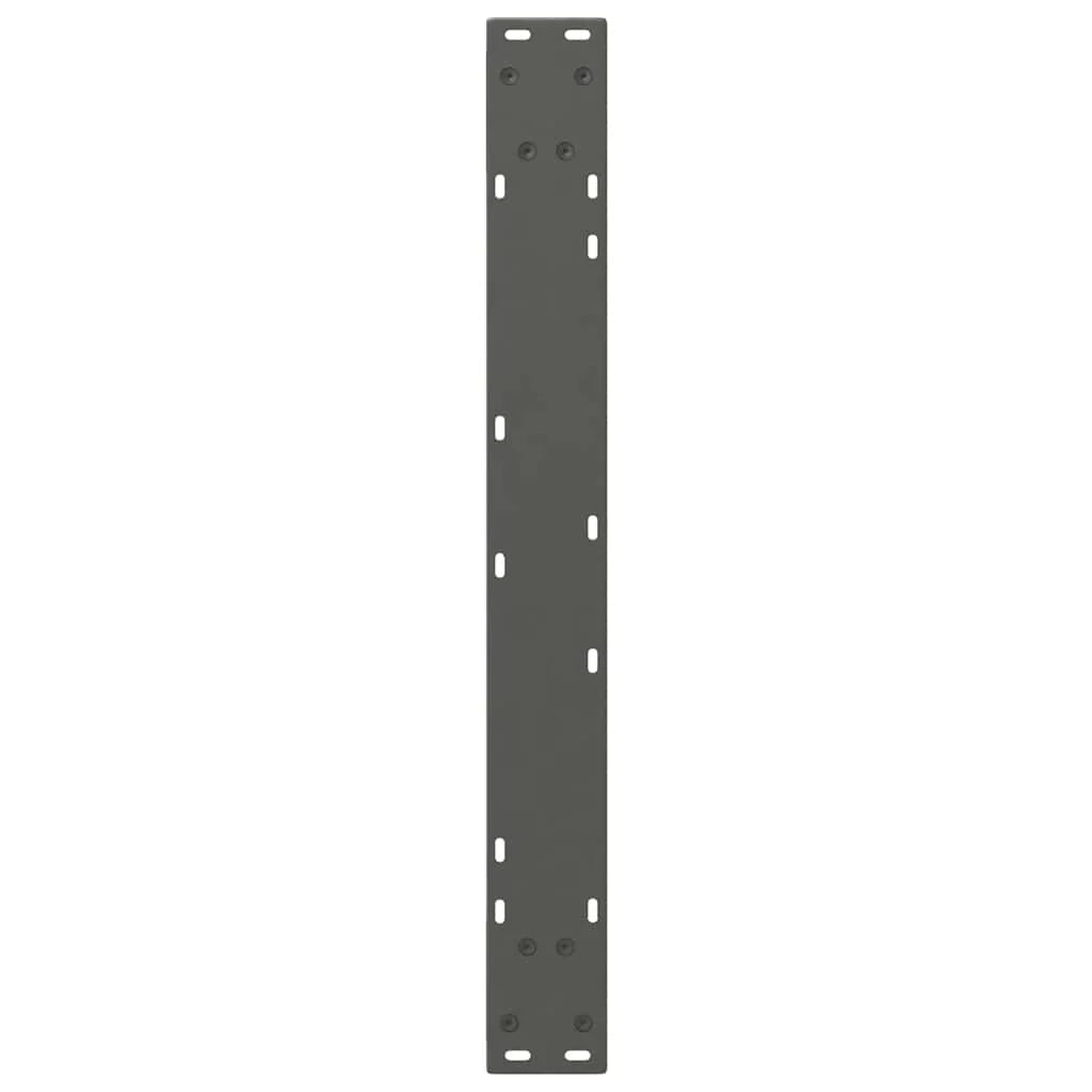 Set di 2 gambe per tavolo da pranzo componibili 70 x 73 cm con piedini regolabili design moderno in acciaio antracite 02_0057012