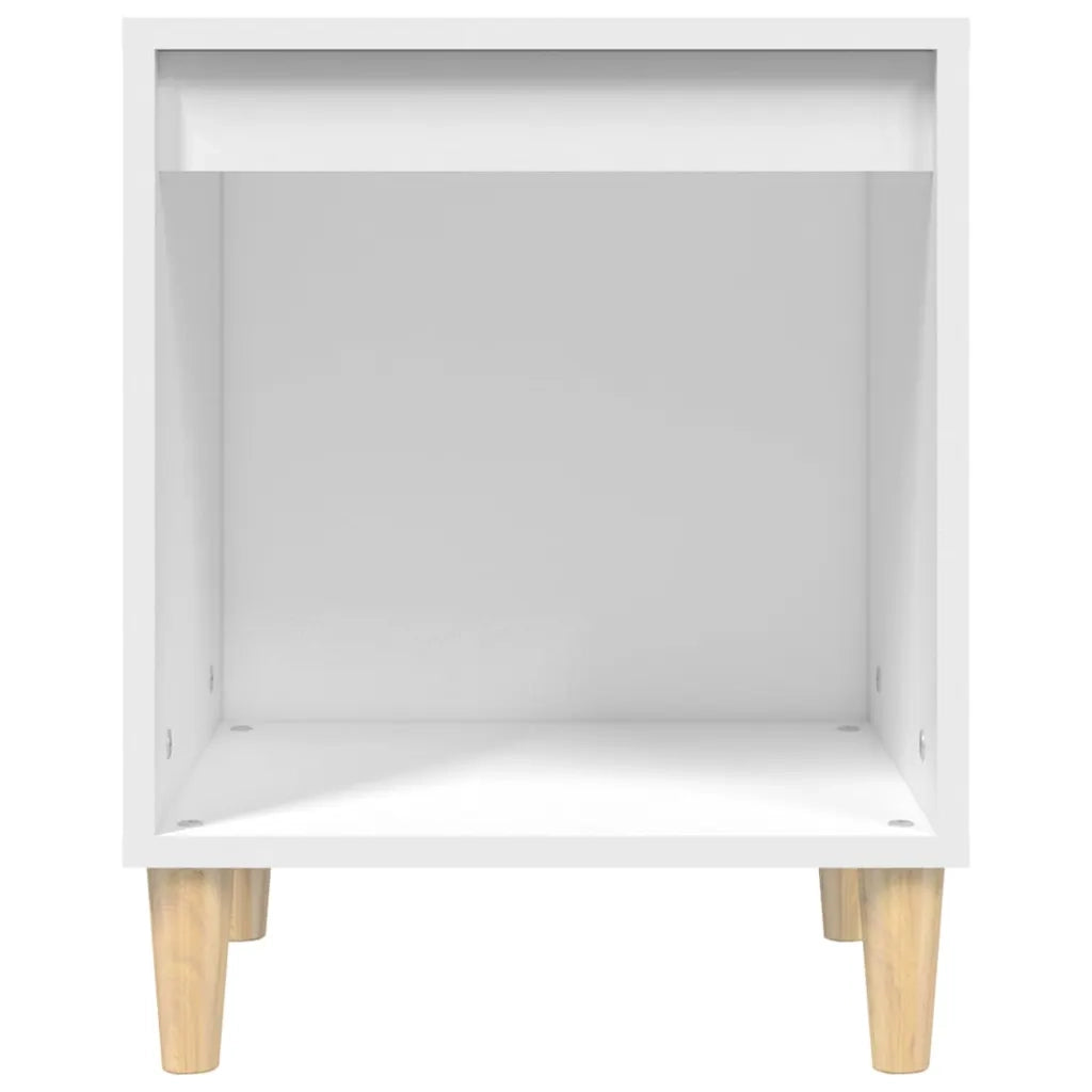 Comodino Bianco 40x35x50 cm in Legno Multistrato 821858