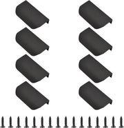Set di 8 maniglie di apertura lavello in alluminio lega - stile moderno - pulsanti invisibili - per armadi e ante - 80 mm