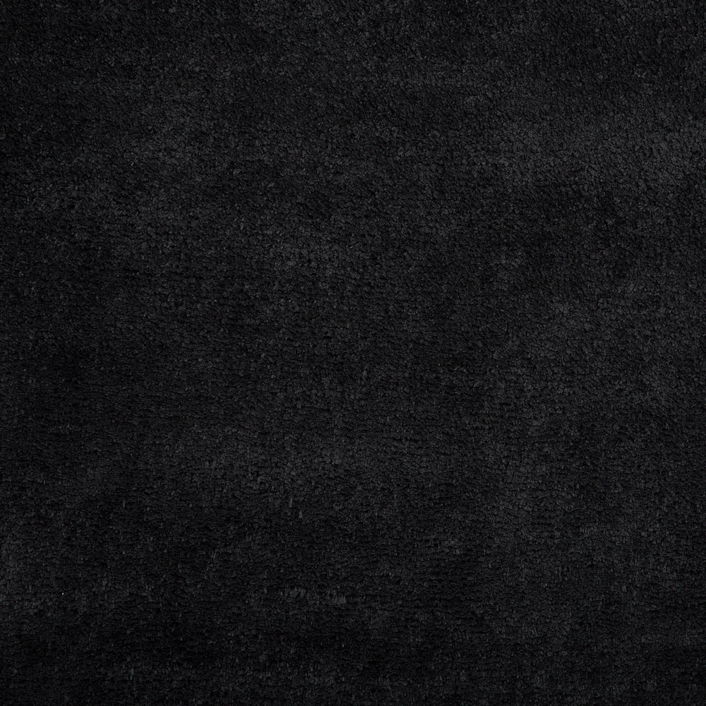 Tappeto Shaggy in cotone Nero misto poliestere 140 x 200 cm soffice pelo