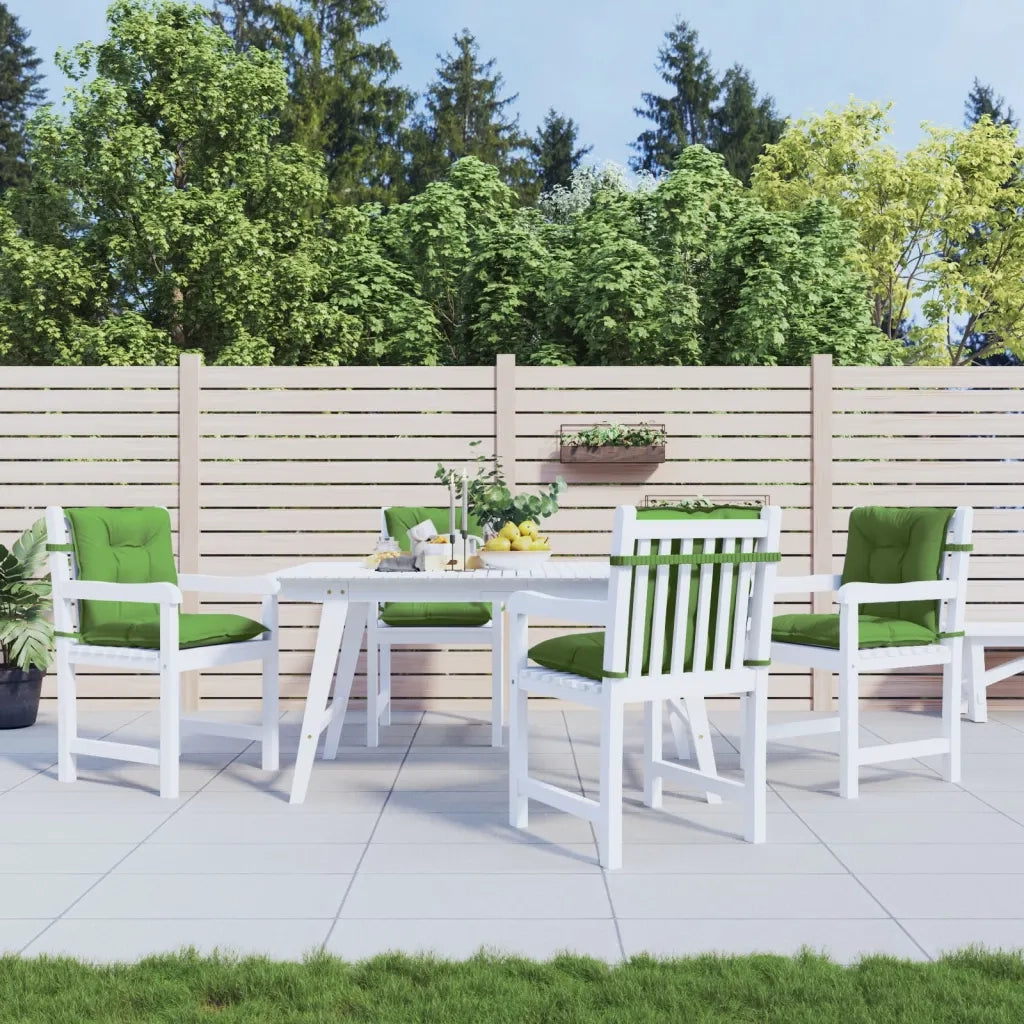 Cuscini Sedia Schiena Bassa 4 pz | Cuscini per sedie Verde M¨¦lange 100x50x7 Tessuto