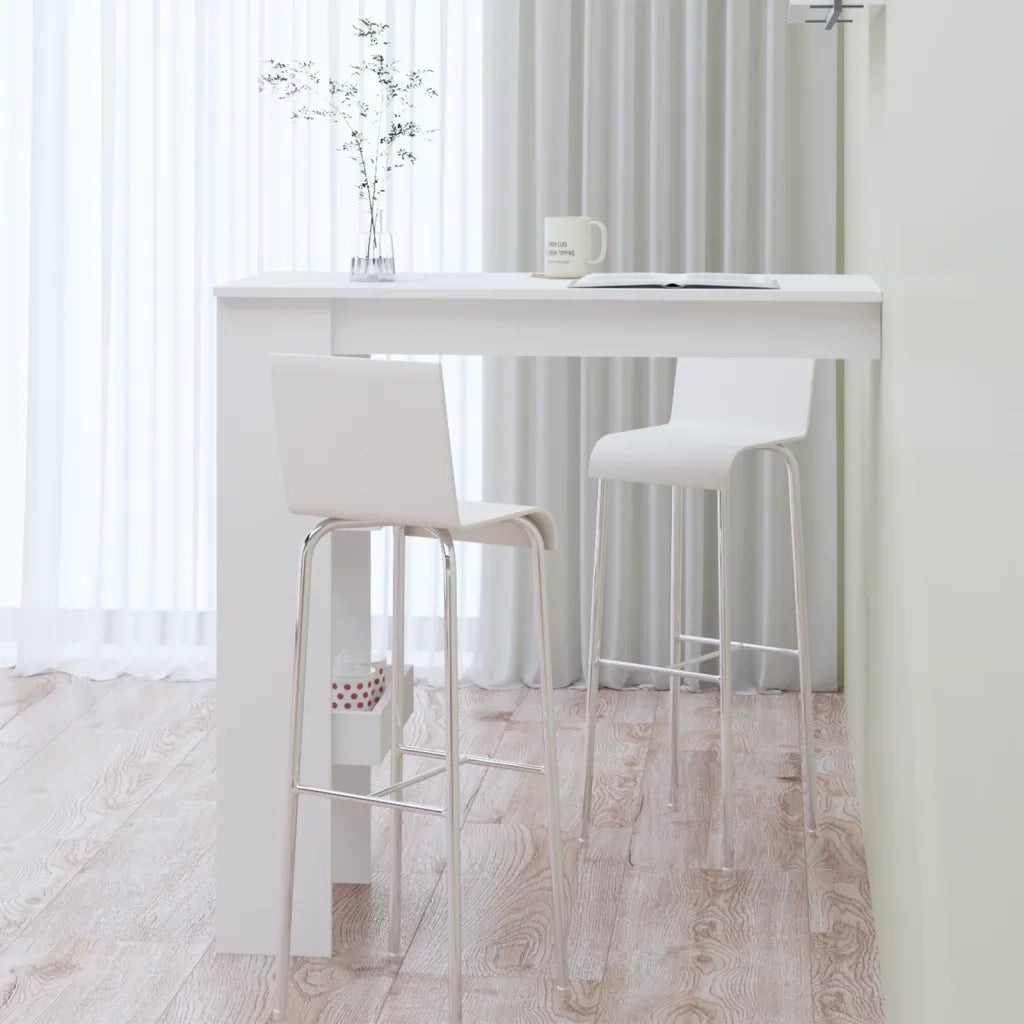 Bancone da Muro Bianco 102x45x103,5 cm in Legno Compensato cod mxl 14463