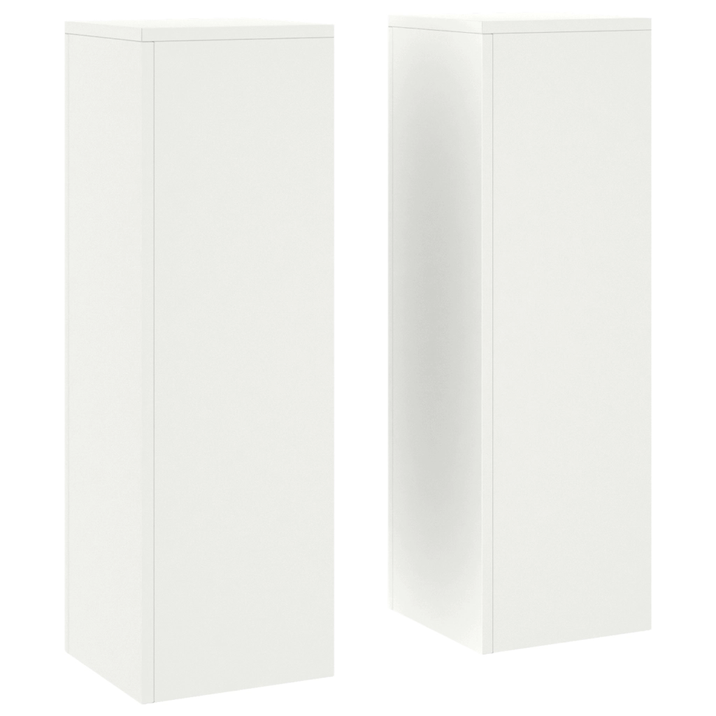 Supporti Piante da Esterno Pillar 2 pcs Bianco 24x24x75 cm Acciaio