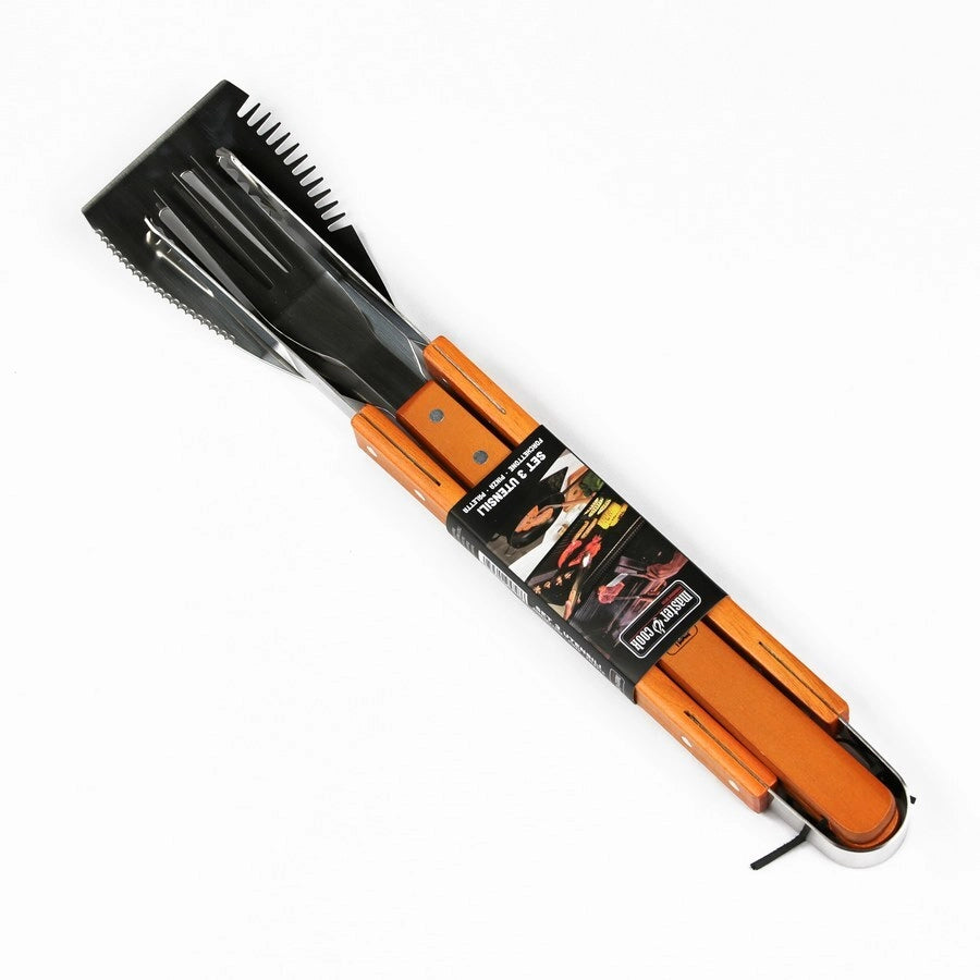 Set completo barbecue con 3 accessori