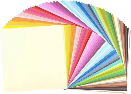 Papier per Scrapbooking Cardstock 305x305cm x60 struttura a tela canvas Meerkleurig
