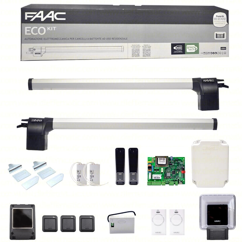Faac 105917 Eco Kit 230v Perfect Per Cancelli A Battente Anta Max 2mt