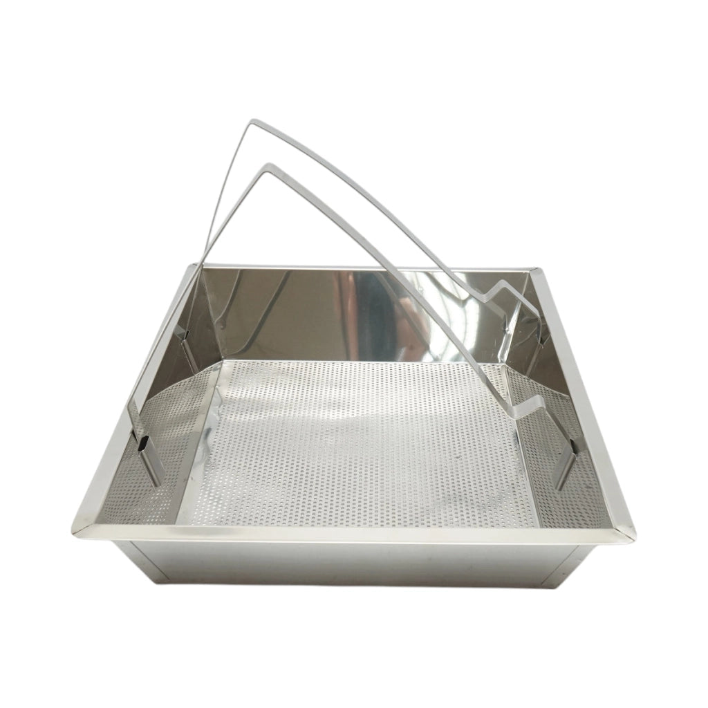 Vassoio disopercolatore con setaccio in acciaio inox 520x415x110mm