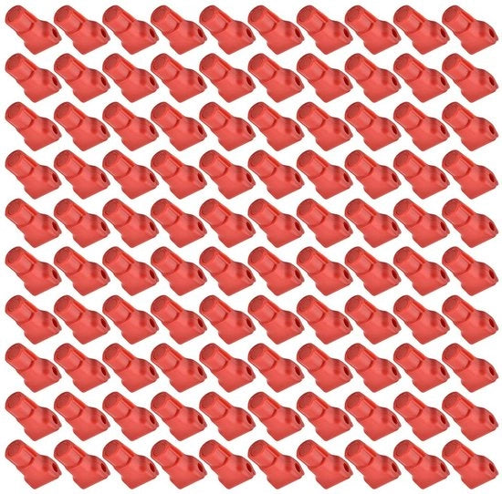 Blocco Antidiefstal per Slot - 100 Unità - Colore Rosso/Nero - Facile da Utilizzare