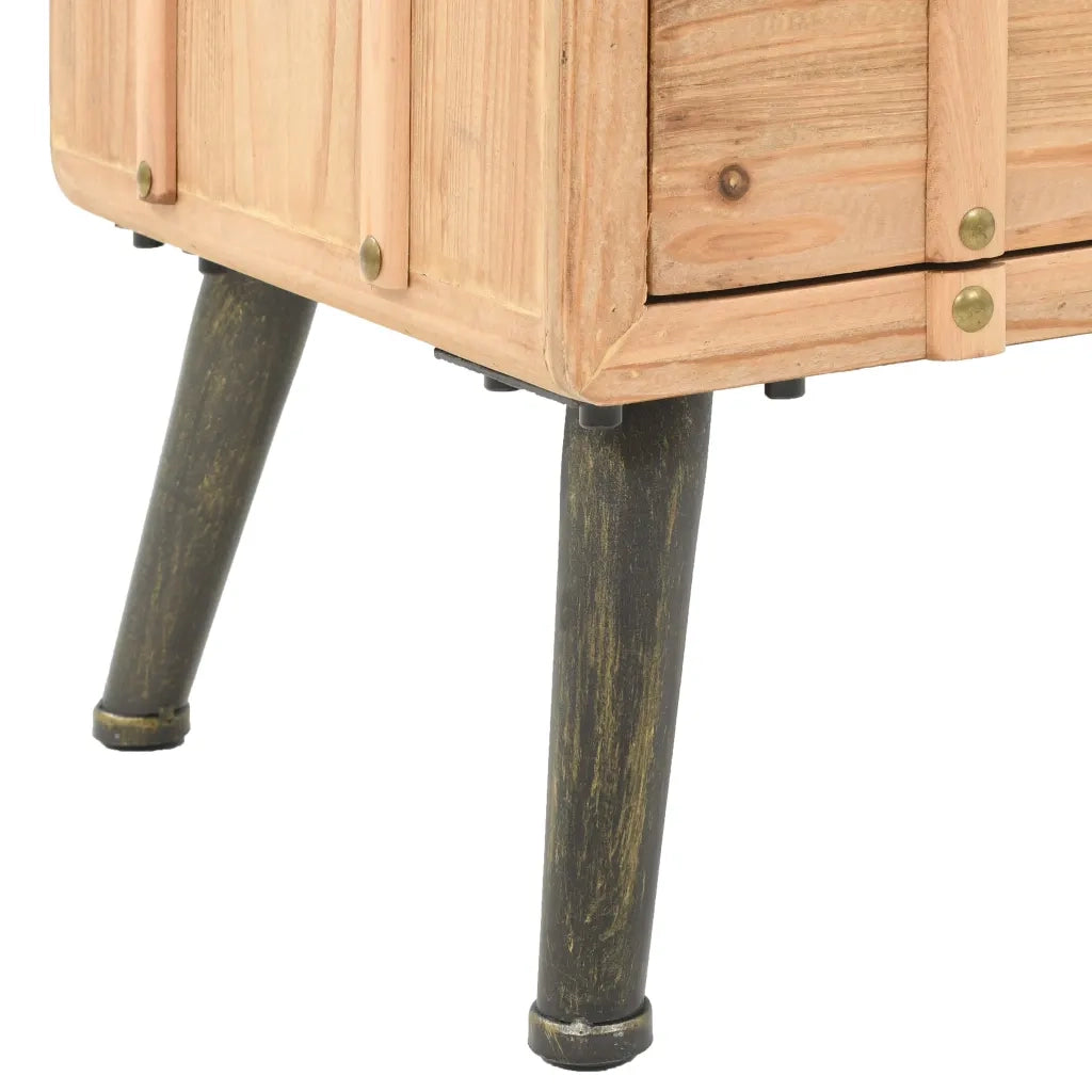 Comodino in Legno Massello di Abete 50x35x57 cm cod mxl 49054