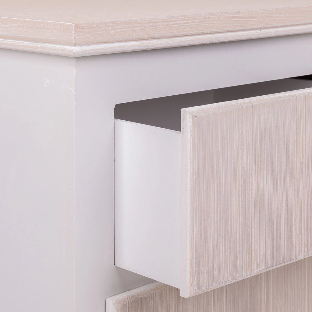 Comodino in legno bianco 39x36x72,5