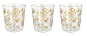 Set 3 Bicchieri da Tavola Vino Acqua Velo Flower Ambra 315 cc Cerve