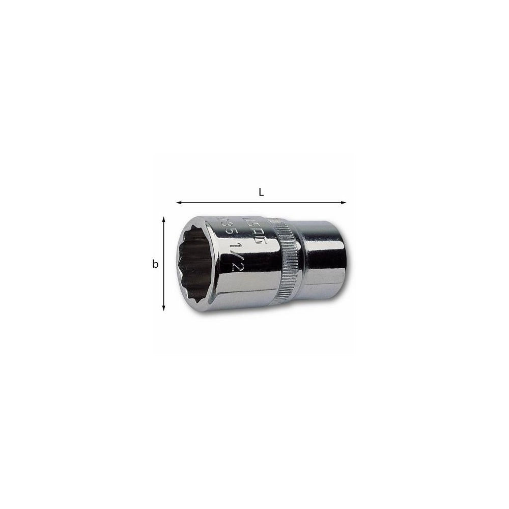 Usag art. 235 1/2n chiave a bussola poligonale da 15mm attacco 1/2