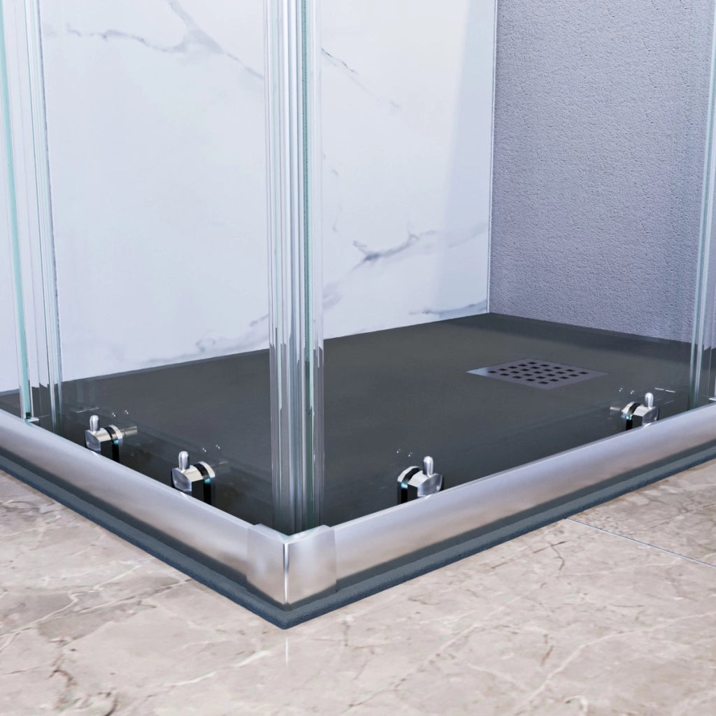 Box doccia 3 lati trasparente 195 6mm matias, misura 80x90x80