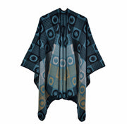 Sciarpa divisa con stampa a lettere di tendenza, sciarpa calda in cashmere jacquard alla moda, mantello