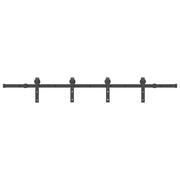 Kit di Binari per Porte Scorrevoli 200 cm Acciaio Nero CFW3958058