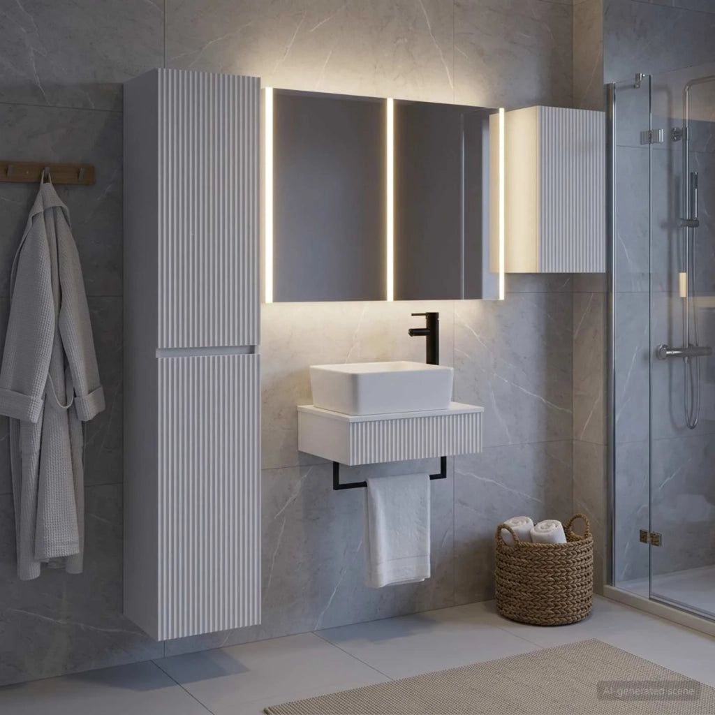 Set di mobili per il bagno 5 pcs Bianco 3407279