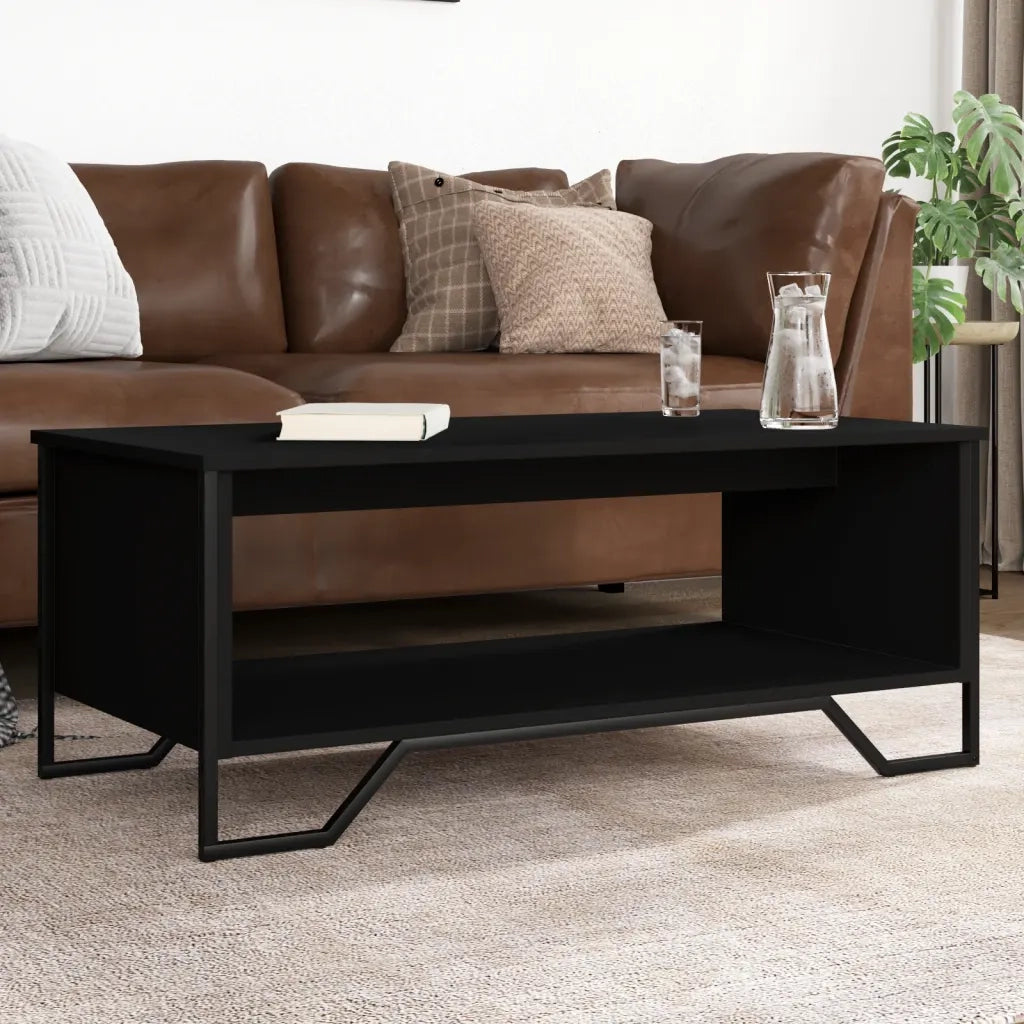 vidaXL Tavolino da Salotto Nero 100x51x40 cm in Legno Multistrato