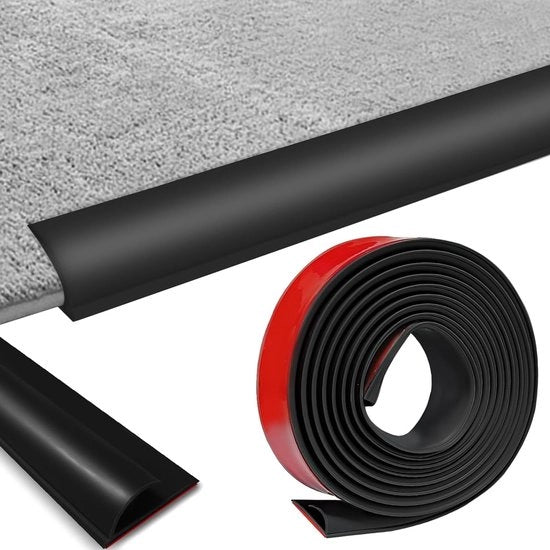 Striscia di transizione autoadesiva per tappeto, 5m striscia di transizione in PVC per pavimento, striscia di transizione da tappeto a pavimento in legno, profilo di transizione autoadesivo per tappeto e pavimento in legno.