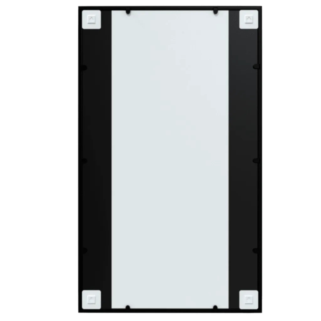 Specchio a Parete Nero 100x60 cm in Metallo 342209