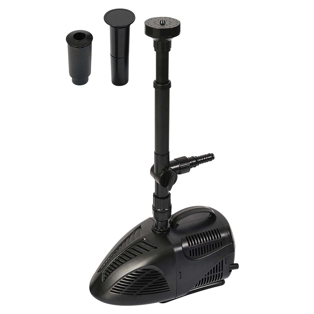 Verdemax serie 1500 pompa laghetto 1500 lt/h con giochi e regolatore di portata