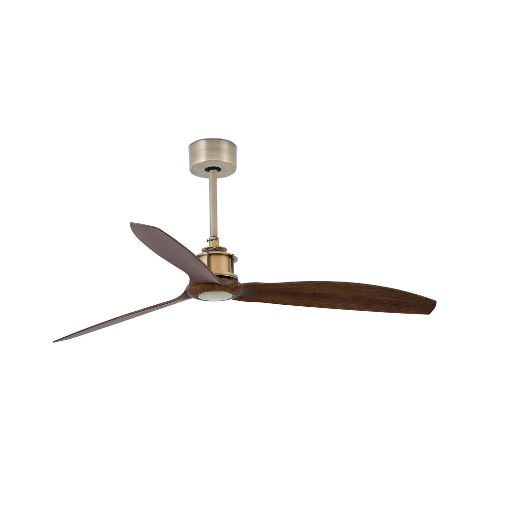 FARO Ventilatore da soffitto senza luce per 13-176 m² motore DC 6 velocita con funzione inversa acciaio colore ottone satinato-marrone FARO-33398