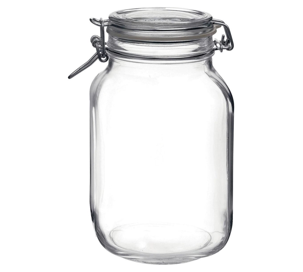 Bormioli Rocco Vaso Vetro Fido con Tappo Ermetico Cilindrico 2 lt