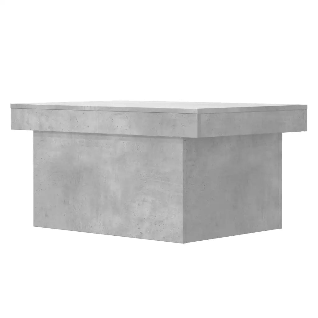 Tavolino Salotto Grigio Cemento 80x55x40 cm Legno Multistrato