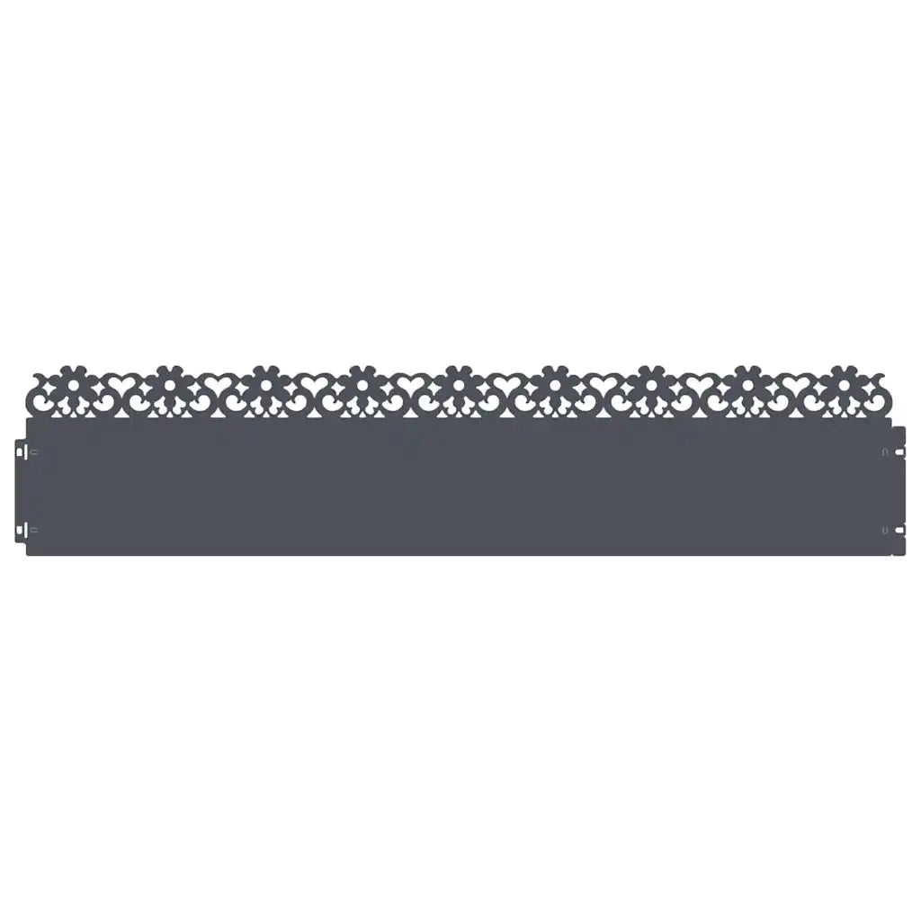 Bordure per prato 20 pz Antracite 103 x 0,05 x 22 cm Acciaio CFW5499528