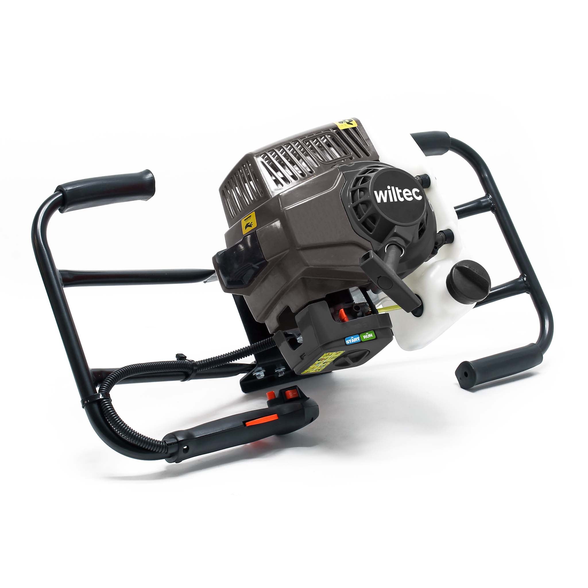 Mototrivella a benzina, manovrabile da 2 persone con motore di 3 CV 2.2kW 63,3ccm, Trivella a scoppio