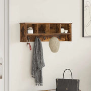Appendiabiti a muro con lo scaffale Rovere fumé 75 x 16 x 26 cm 874319