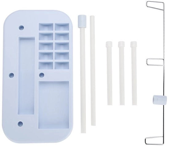 Accessori per cucito e ricamo - Regolabile - Otre per filo - Supporto per bobine - 3 Posizioni - Dimensioni 200x110x360 mm - Regolatore per filo