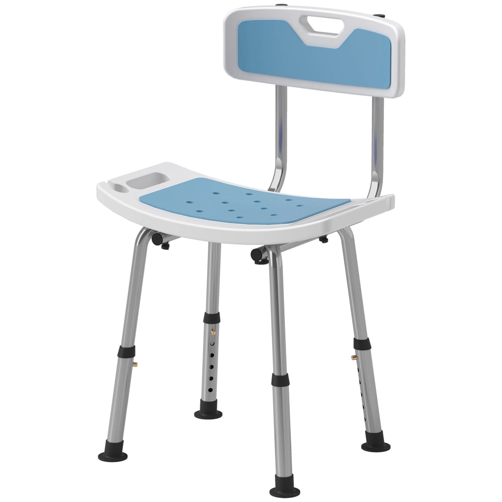 Sgabello Doccia Regolabile Antiscivolo ¨C zephmum ¨C Bianco