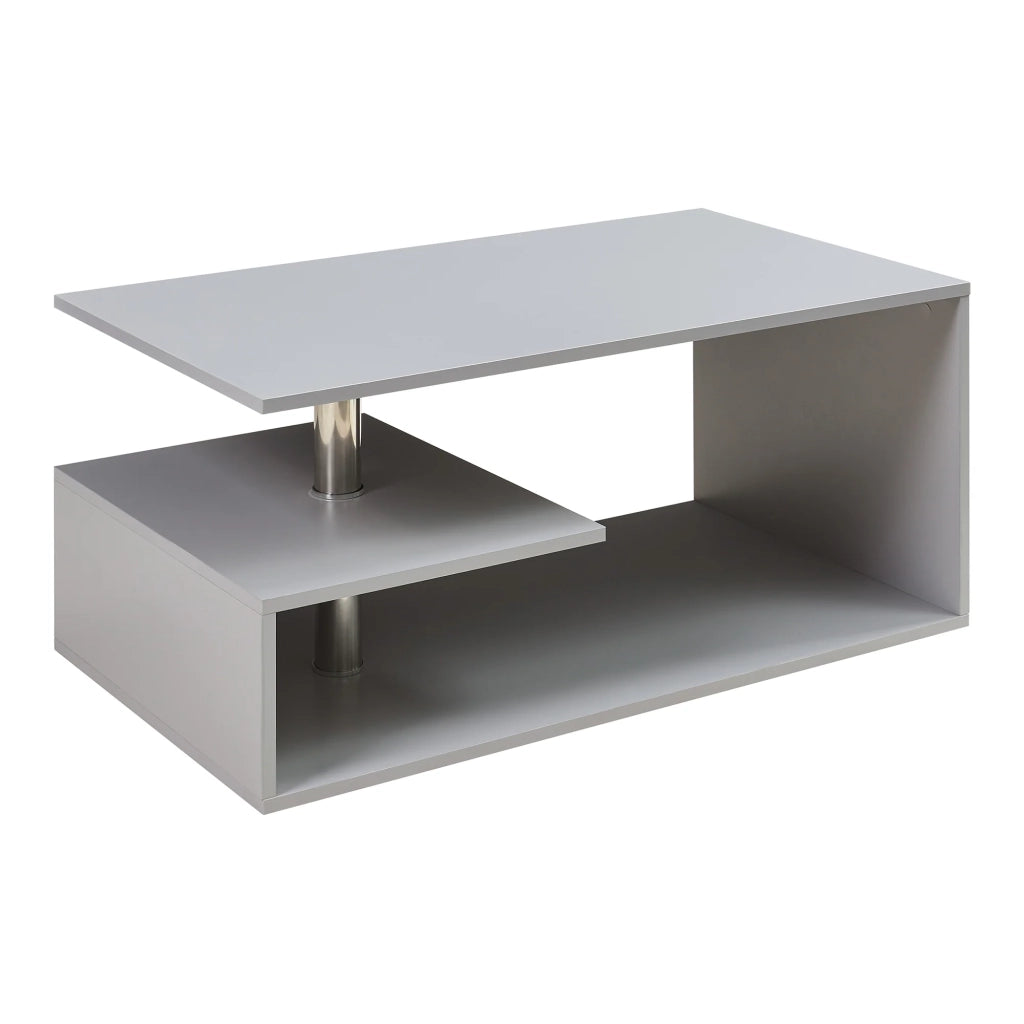 Tavolino da caffè consolle laterale 90 x 50 x 41 cm grigio chiaro 03_0010796