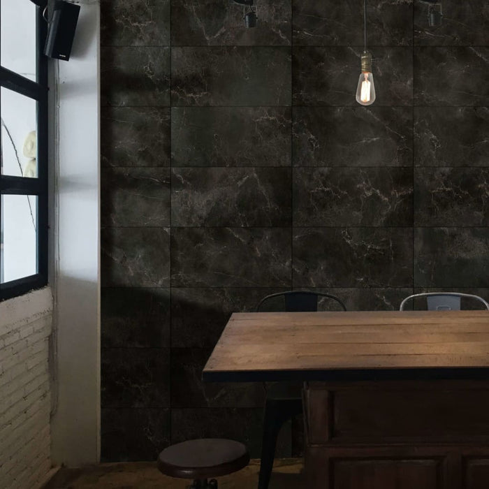 Grosfillex Piastrelle Muro Gx Wall+ 11 pz Marmo 30x60 cm Nero 434299