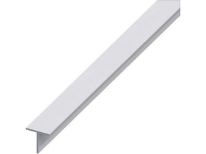 profilo a t alluminio argento satinato mm. 20x20x1,5 mt. 1 cod:ferx.vit53619