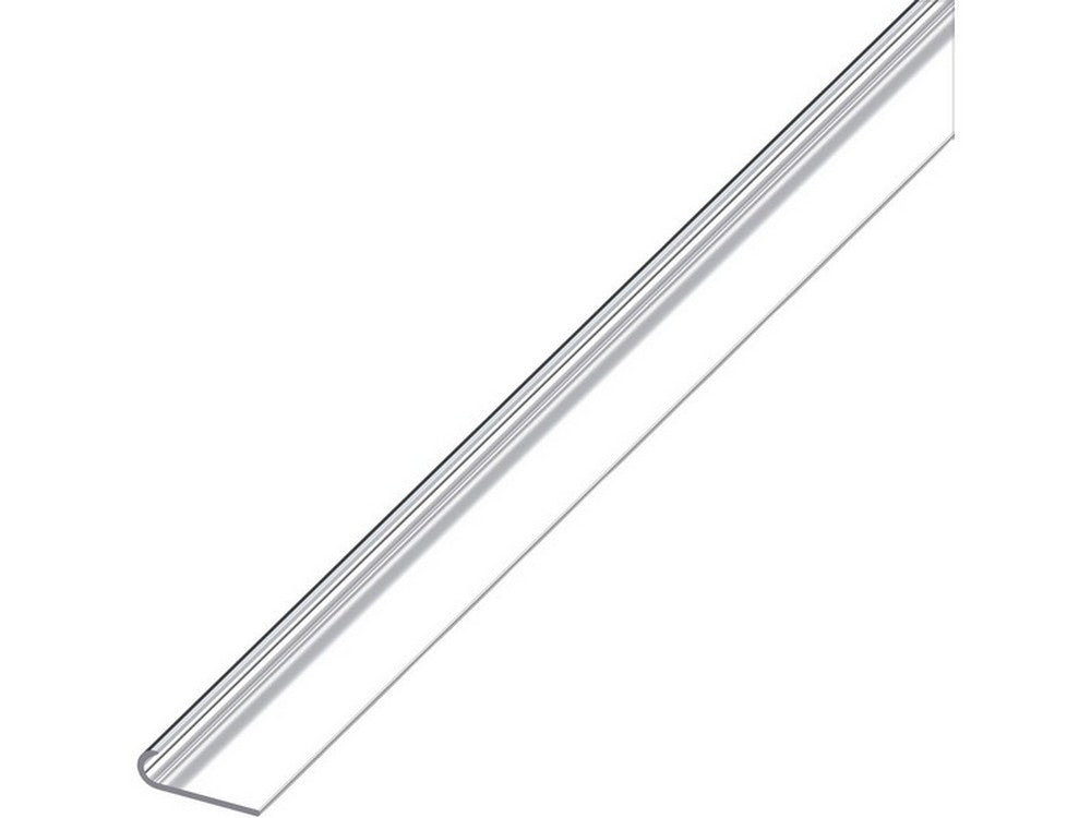 profilo per bordi unghietta alluminio argento cromato mm. 18x5,8x1 mt. 1 cod:ferx.vit53626