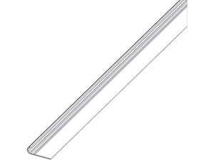 profilo per bordi unghietta alluminio argento cromato mm. 18x5,8x1 mt. 1 cod:ferx.vit53626
