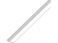profilo per bordi unghietta alluminio argento cromato mm. 18x5,8x1 mt. 2 cod:ferx.vit53627