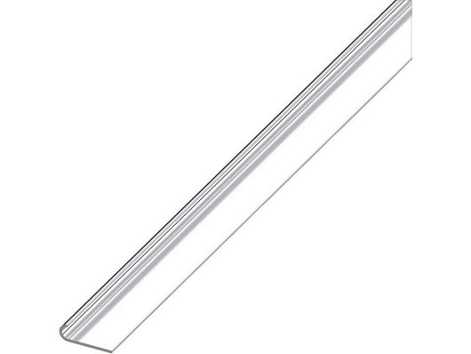 profilo per bordi unghietta alluminio argento cromato mm. 18x5,8x1 mt. 2 cod:ferx.vit53627