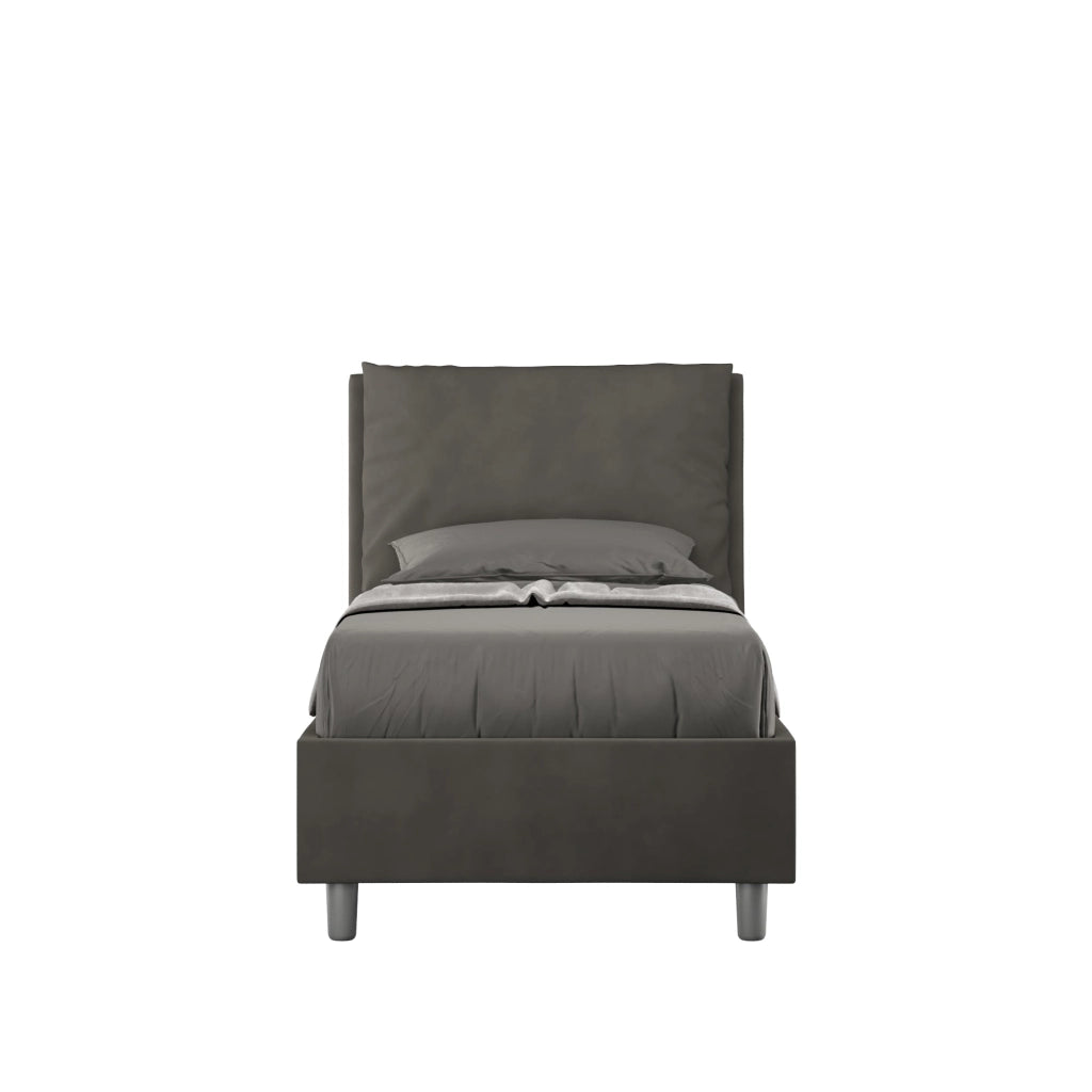 Letto Singolo 80x200 cm con Rete Antea Grigio
